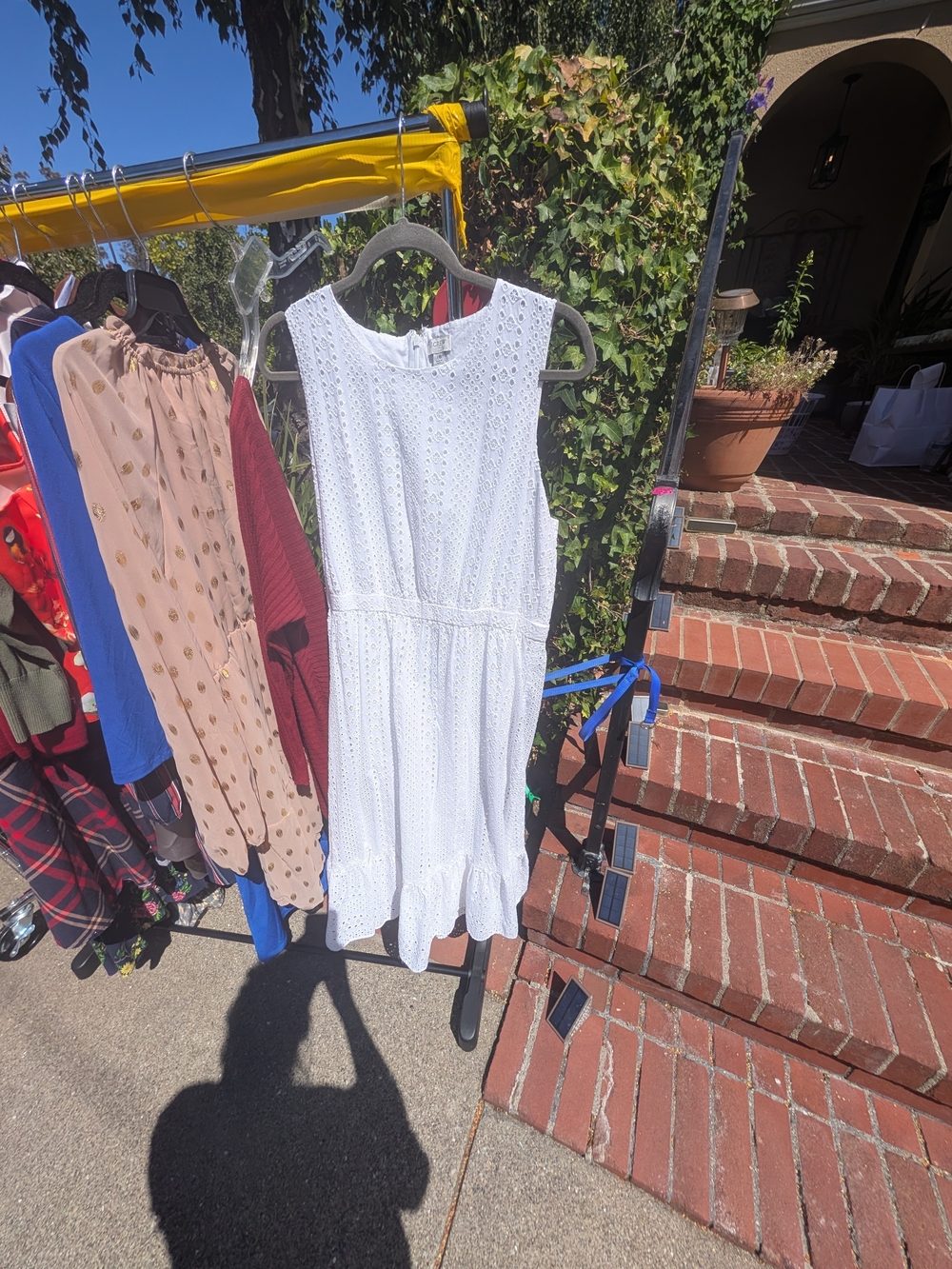 J. Crew White Eyelet Sleeveless Sundress